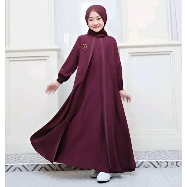 SABIRA _ Gamis anak perempuan 4-15 tahun Syabiankids | bahan crinkle mix swaroski | model baju anak 