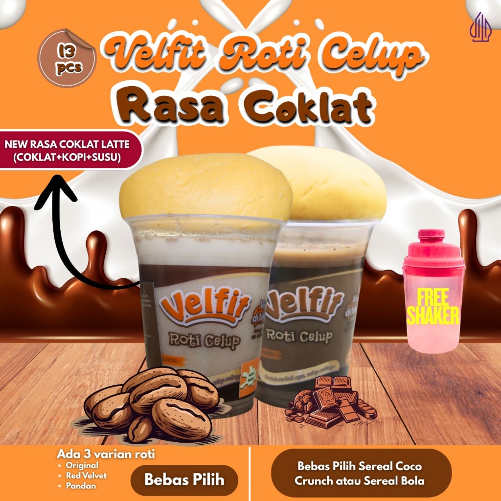 

[FREE SHAKE] BEST CHOICE 13Pcs Velfit Roti Celup Rasa coklat + SEREAL Lebih BANYAK & lebih KENYANG