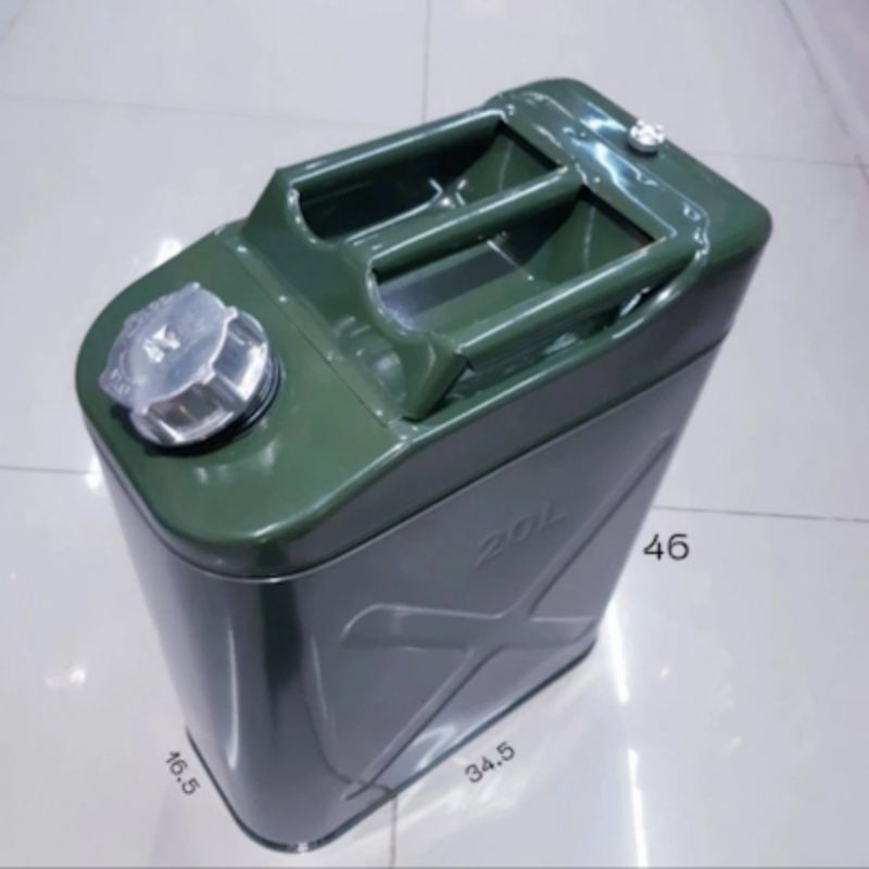 Jerigen Bensin/Solar/ Besi/ 20 Liter/ Bahan bakar/Cadangan/
