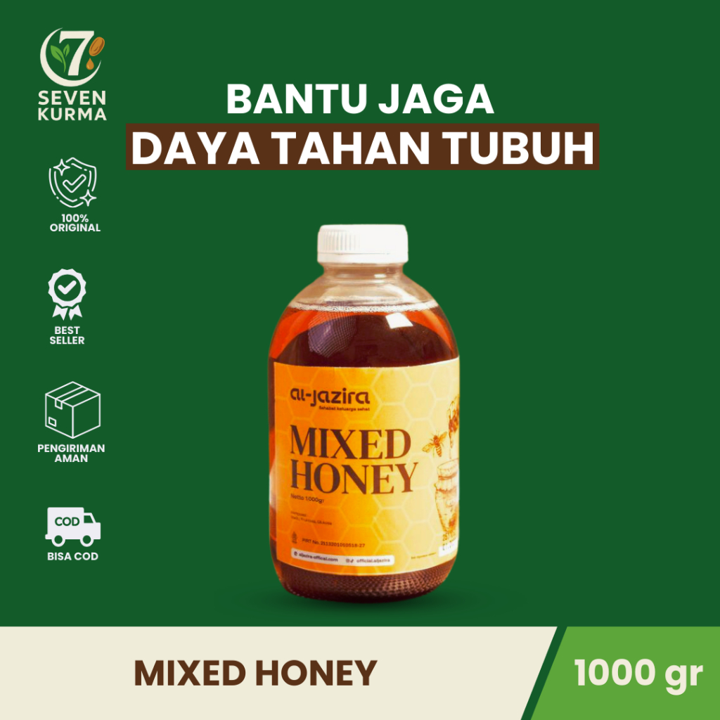 

SevenKurma Madu Mixed Honey 1kg | Madu Multiflora 1kg