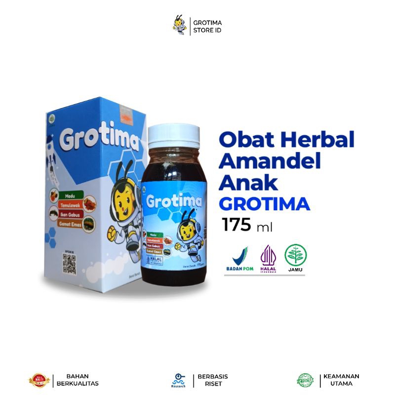 Obat Amandel / Madu Amandel Anak / Madu Amandel Asli - Grotima