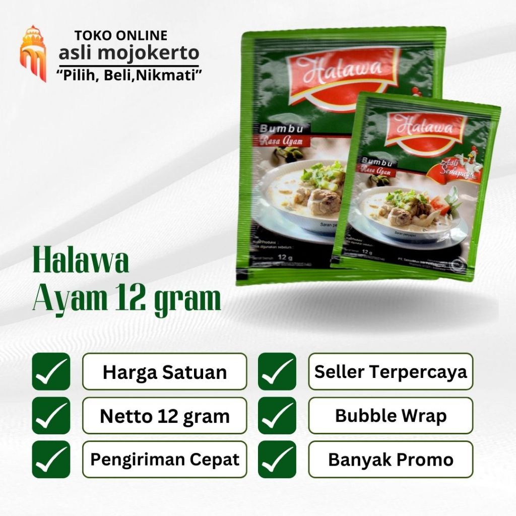 

Bumbu masak halawa 12 gram rasa ayam