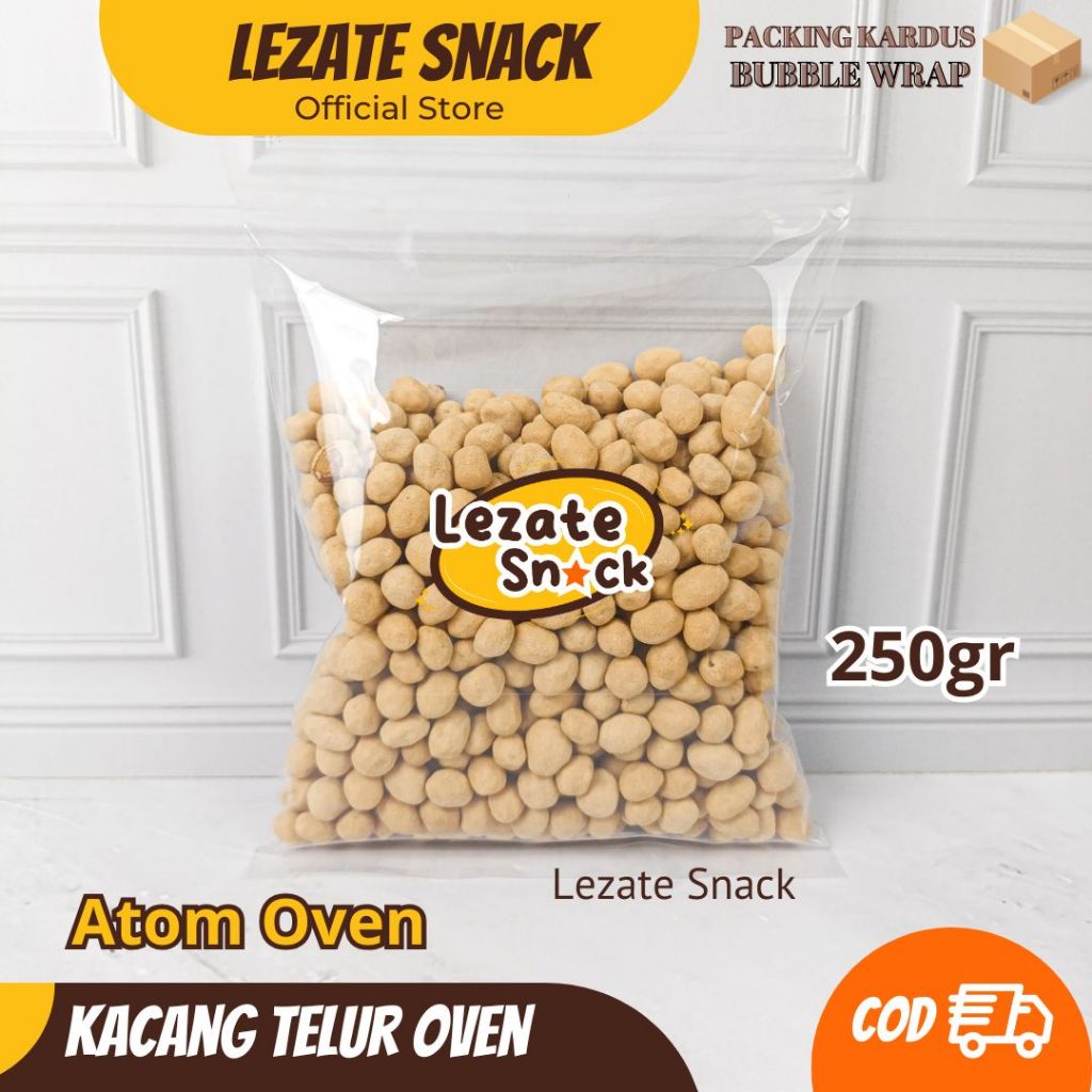 

Kacang Telur Atom Oven 250GR Gurih Manis Murah / Kacang Telor Singapur Bima Garuda / Kacang Telur Bali Panggang WAP SNACK