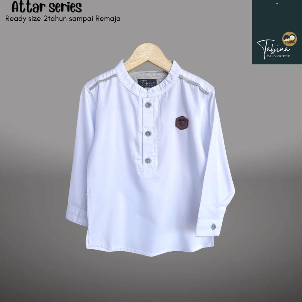 Best Seller Setelan Kurta Koko Putih Anak Laki Laki Set Attar Katun Toyobo Usia 2 Hingga 14 Tahun