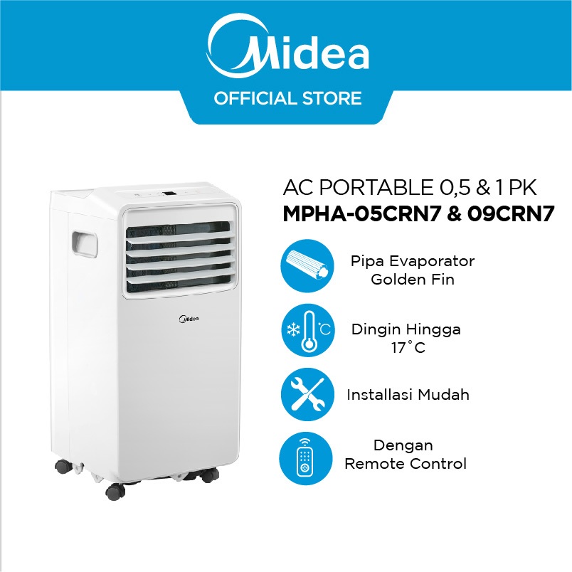 [TERLARIS & TERMURAH] Midea AC Portable MPHA-05/09CRN7 Multiple Function AC - 0.5PK / 1 PK