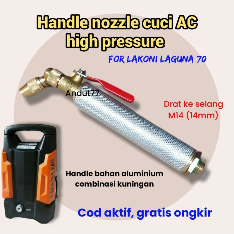 Handle nosel bengkok lakoni Laguna 70 | nozzle alat semprot air cuci AC spray sprayer jet cleaner po