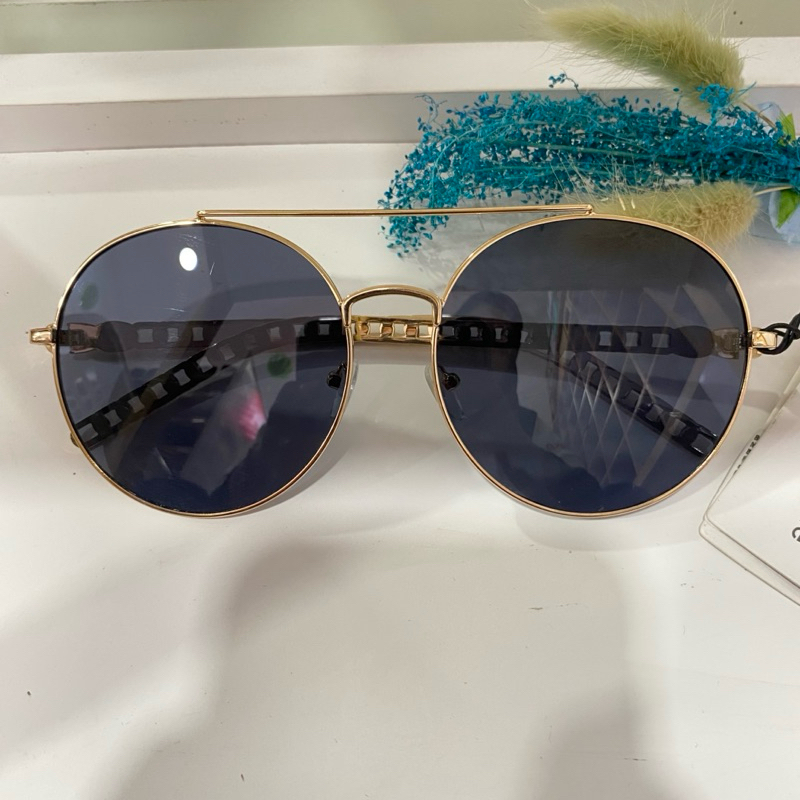 Miniso Large Frame Metal Round Sunglasses / kacamata fashion dewasa