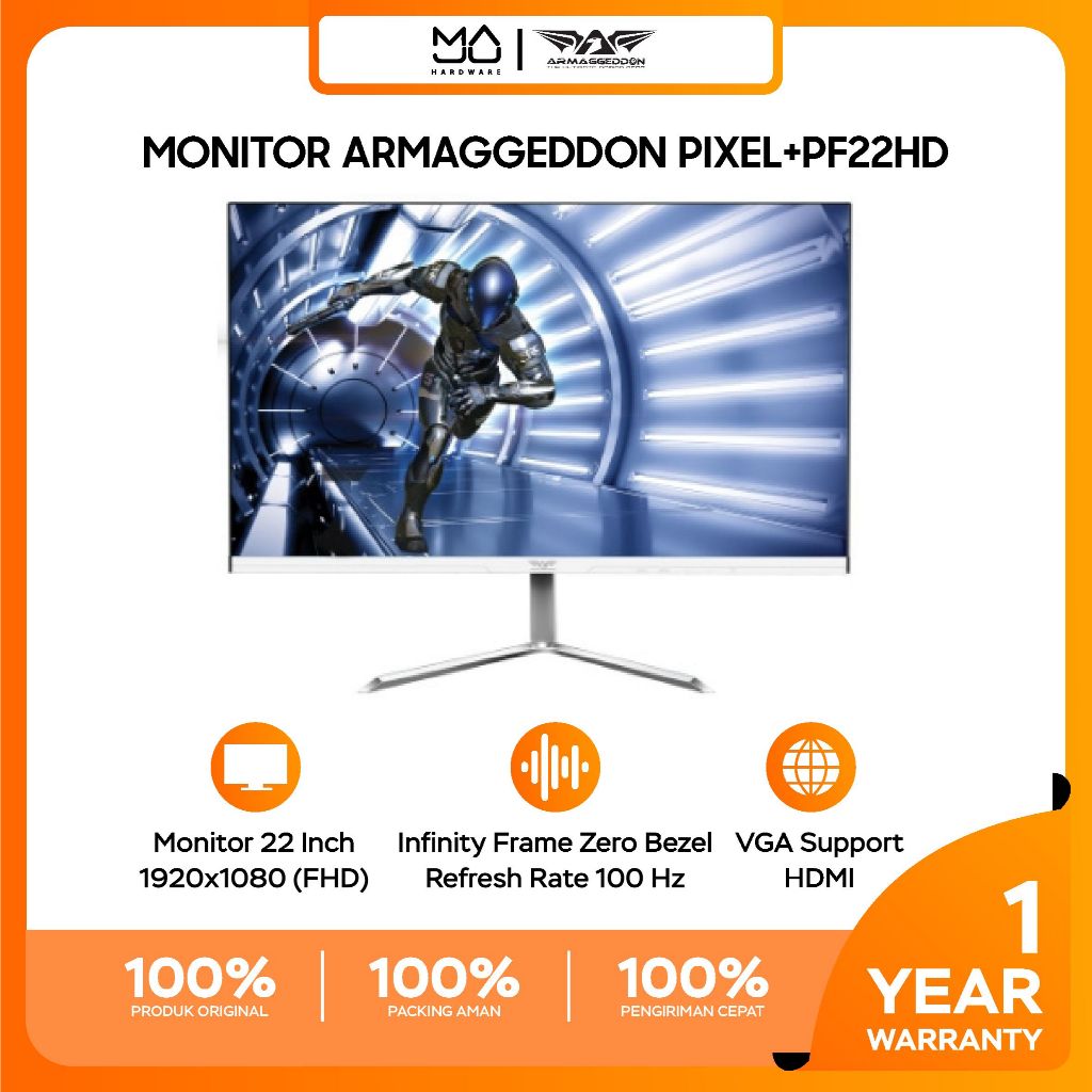 Monitor ARMAGEDDON PIXEL+ LED 22″ PF22HD - Garansi Resmi