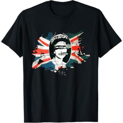 Kaos Band Vintage Sex Pistols Flag God Save The Queen T-Shirt