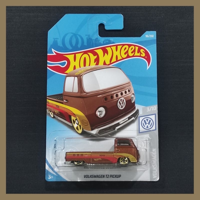 Hotwheels Original Volkswagen VW T2 PICKUP warna coklat