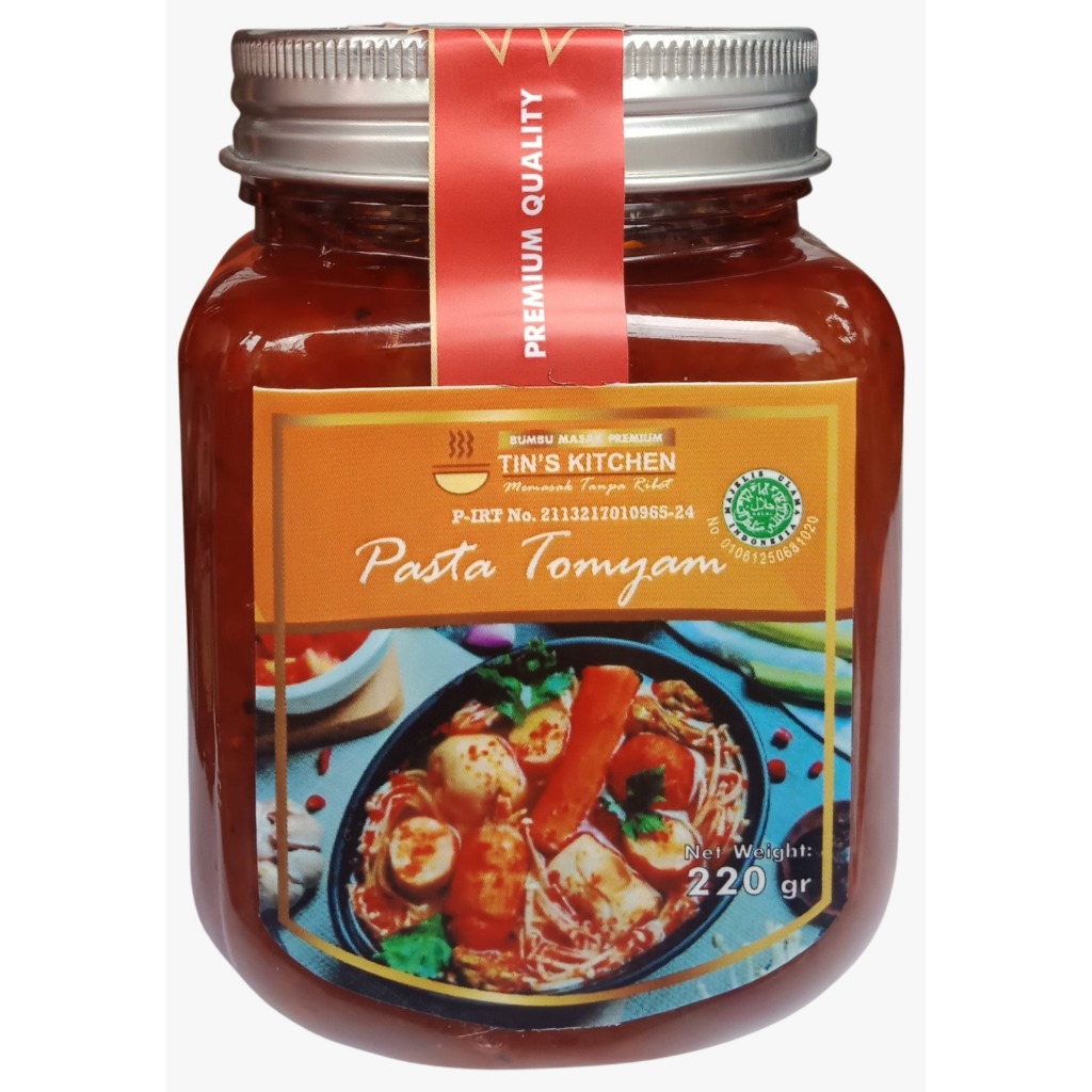 

Pasta Tomyam Tins Kitchen 220gr Pasta Premium Tanpa Bahan Pengawet dan Halal BPOM
