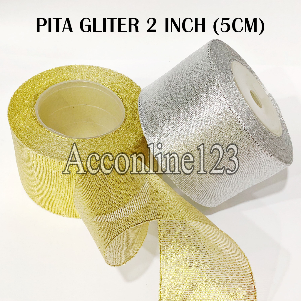 

Pita Gliter 2 Inch (5CM) / Pita Hiasan Parcel Souvenir Per Roll