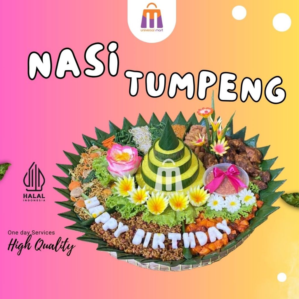 

Nasi Tumpeng Kuning Porsi 5 orang sampai Porsi 30 Orang Paket Menu Lengkap