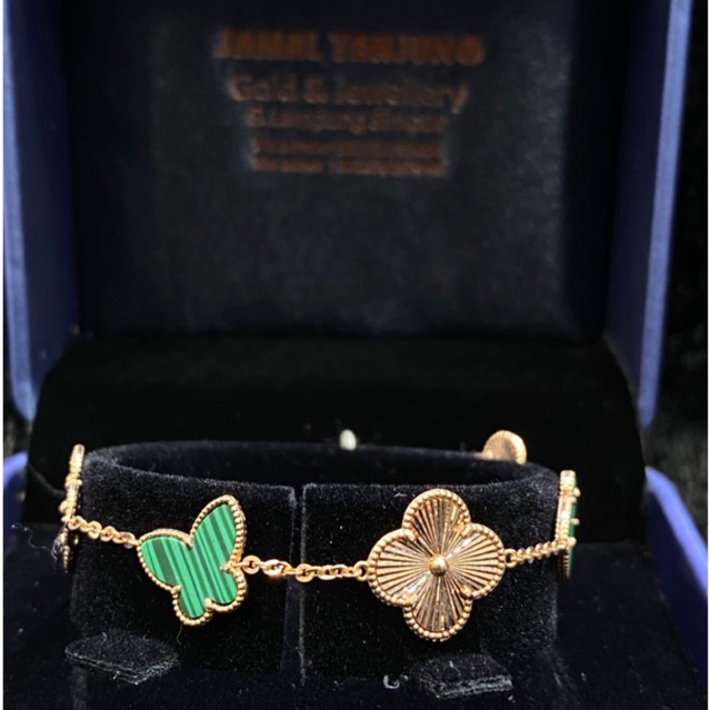 Gelang Rantai Vancleef Emas 75%