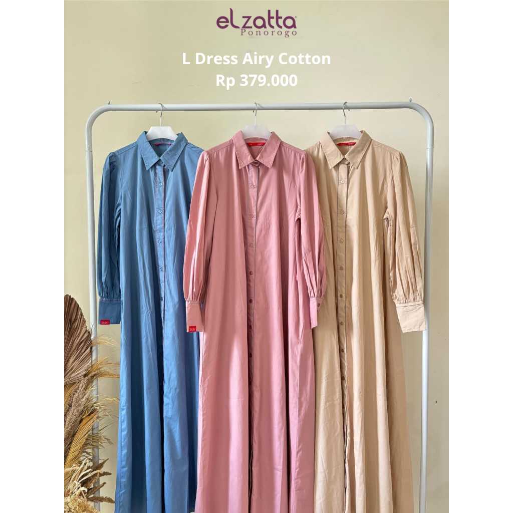 DAUKY GAMIS POLOS KATUN L DRESS AIRY COTTON (PONOROGO)