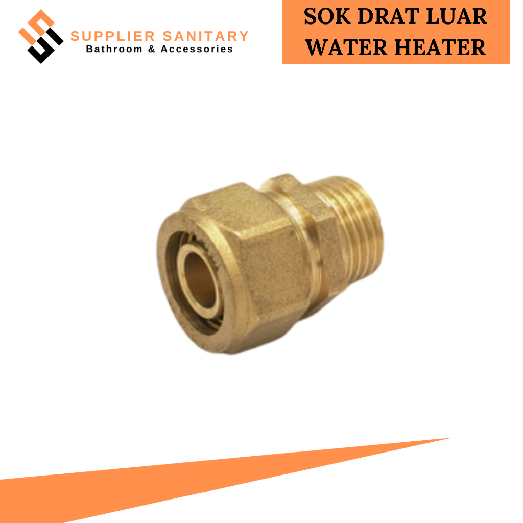 SOK DRAT LUAR KUNINGAN PIPA AIR PANAS