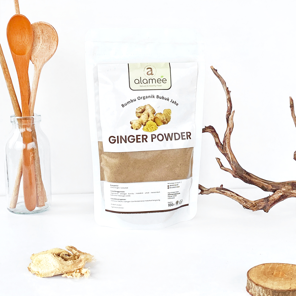 

ALAMEE Jahe Putih Bubuk Ginger Seasoning Powder Minuman Herbal Bumbu Dapur Instan Botol 100gr