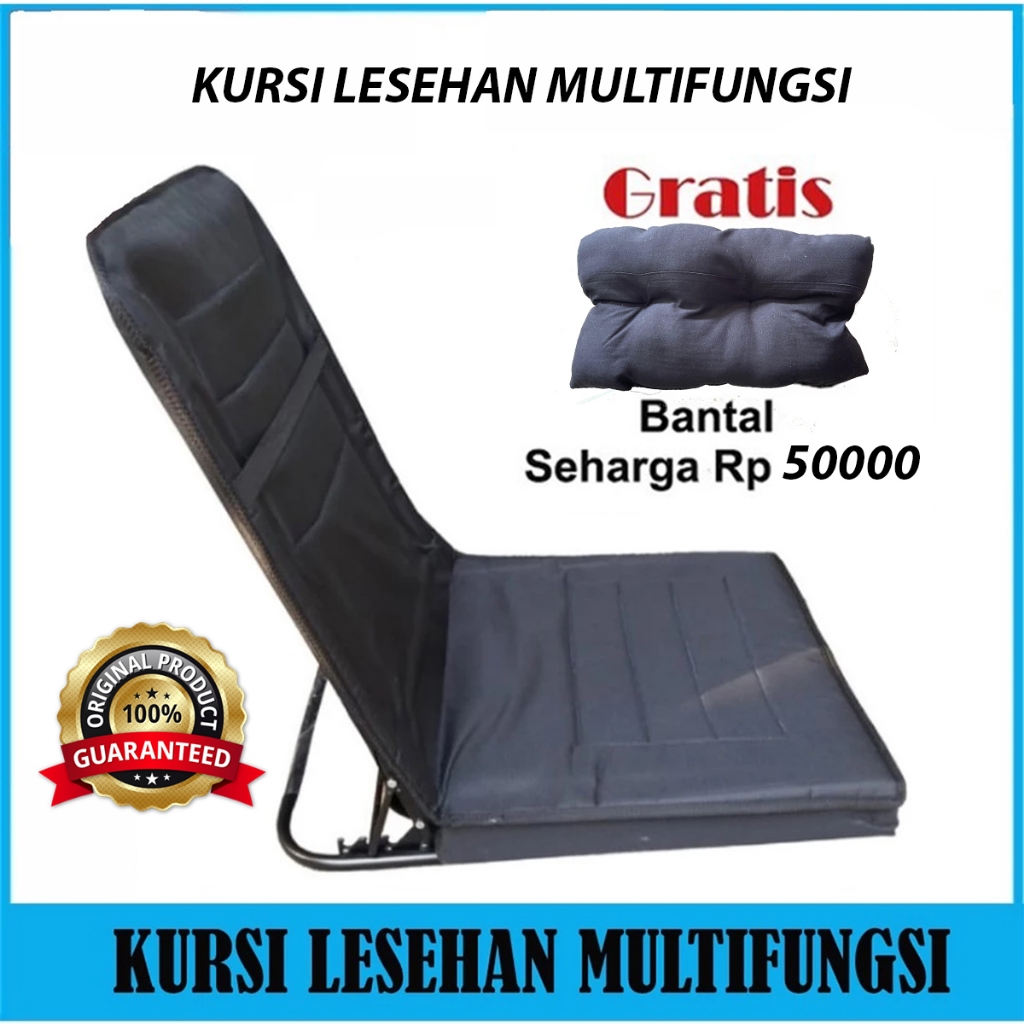 Kursi Lipat Outdoor | Kursi Lipat Lesehan | Kursi Lesehan Sandaran Set Bantal