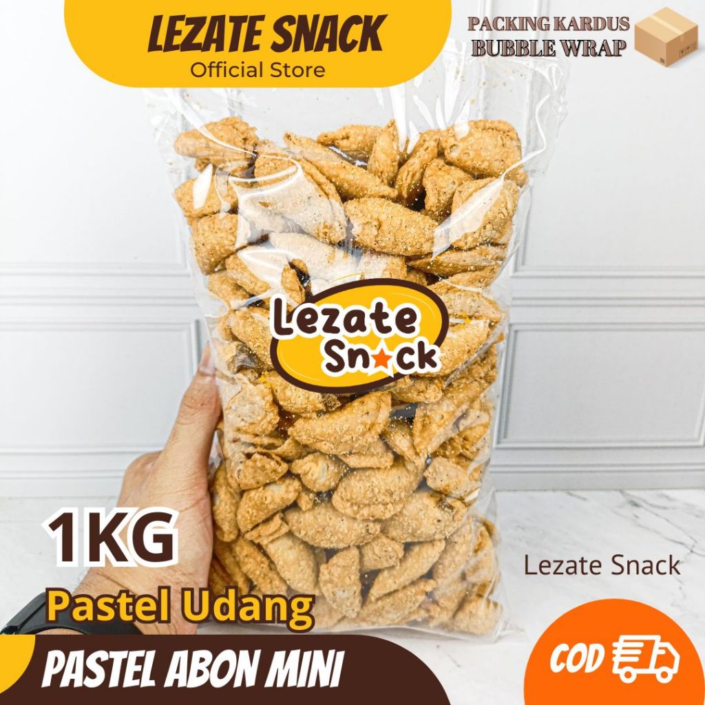 

Pastel Abon Mini 1KG Kiloan Rasa Gurih Renyah Enak Murah / Pastel Kering Isi Abon Udang Premium / Pastel Kering Abon Sapi Kiloan Murah Sumpia Kiloan LEZATE SNACK