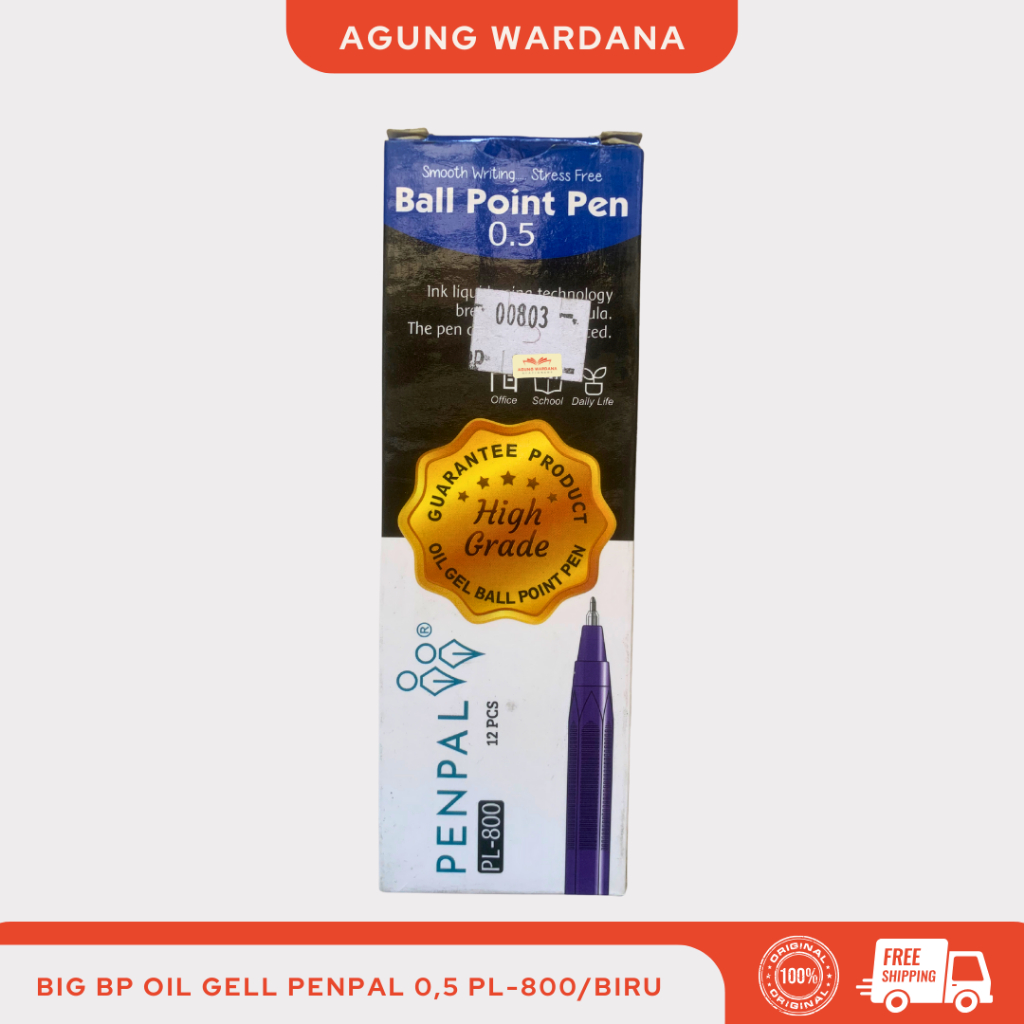 

BOLPOIN BIRU PENPAL BALL POINT PEN 0,5MM PL-800