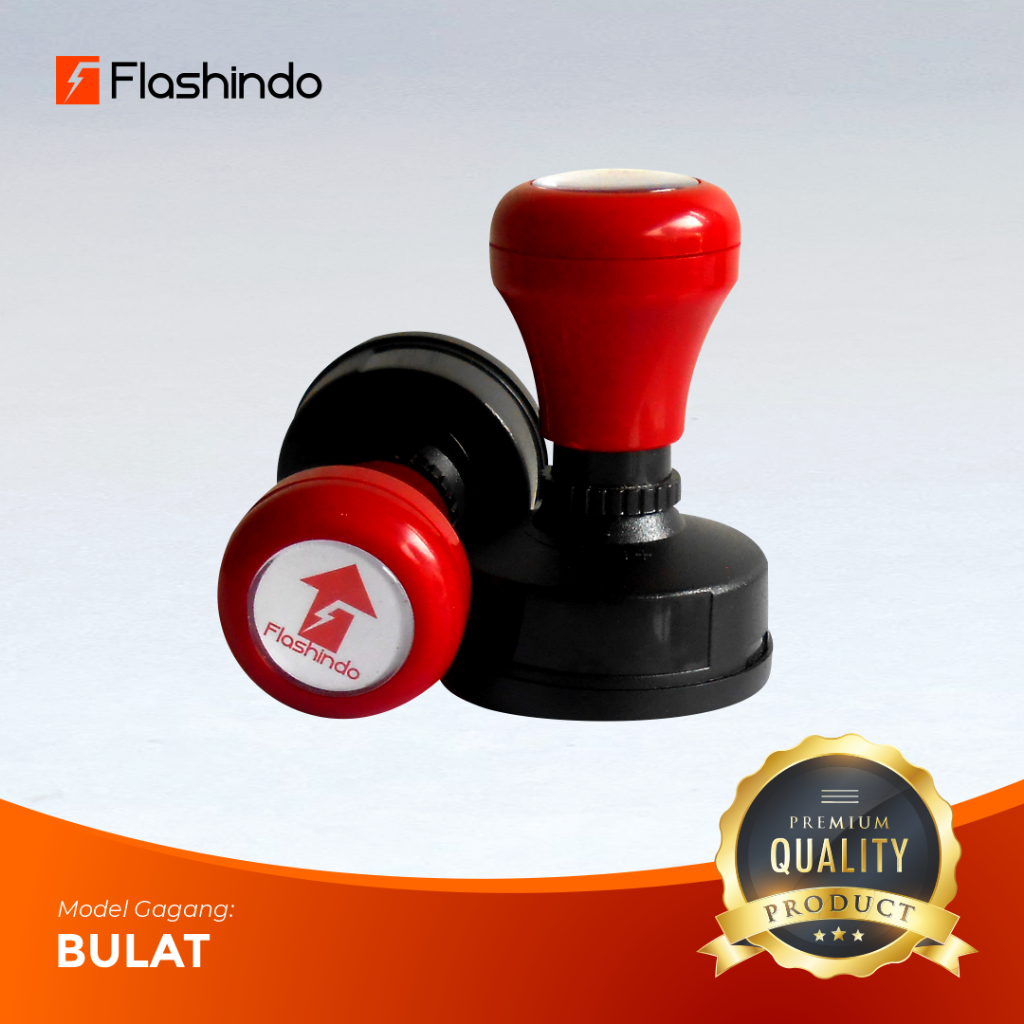 Flashindo Stempel Warna Bentuk Bulat/Lingkaran | Ukuran Komplit | Cap Nama/Sales/Dokter/Notaris