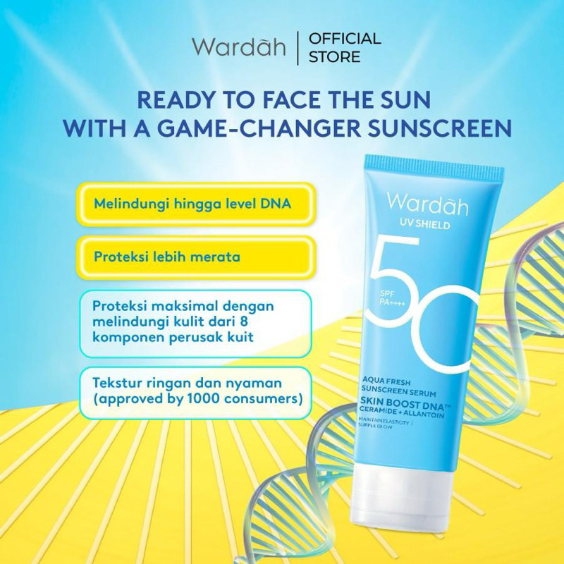 Sunscreen Serum Tabir Surya Wardah UV Shield Aqua Fresh SPF 50 PA++++