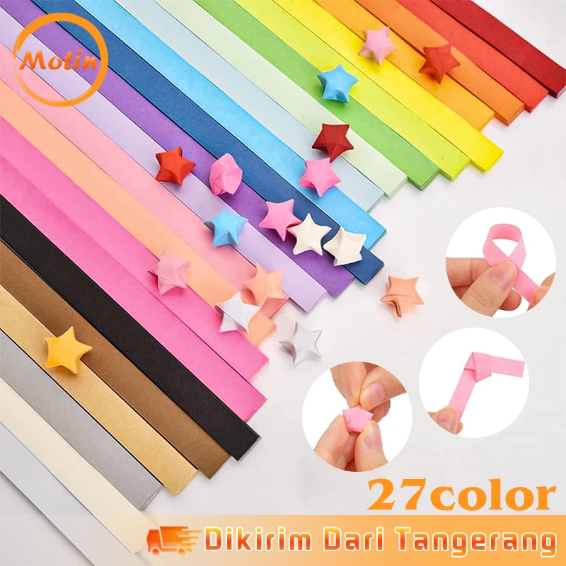 

1350Pcs Lucky Star Paper Kertas Bintang Warna Warni Origami Bintang Star Paper