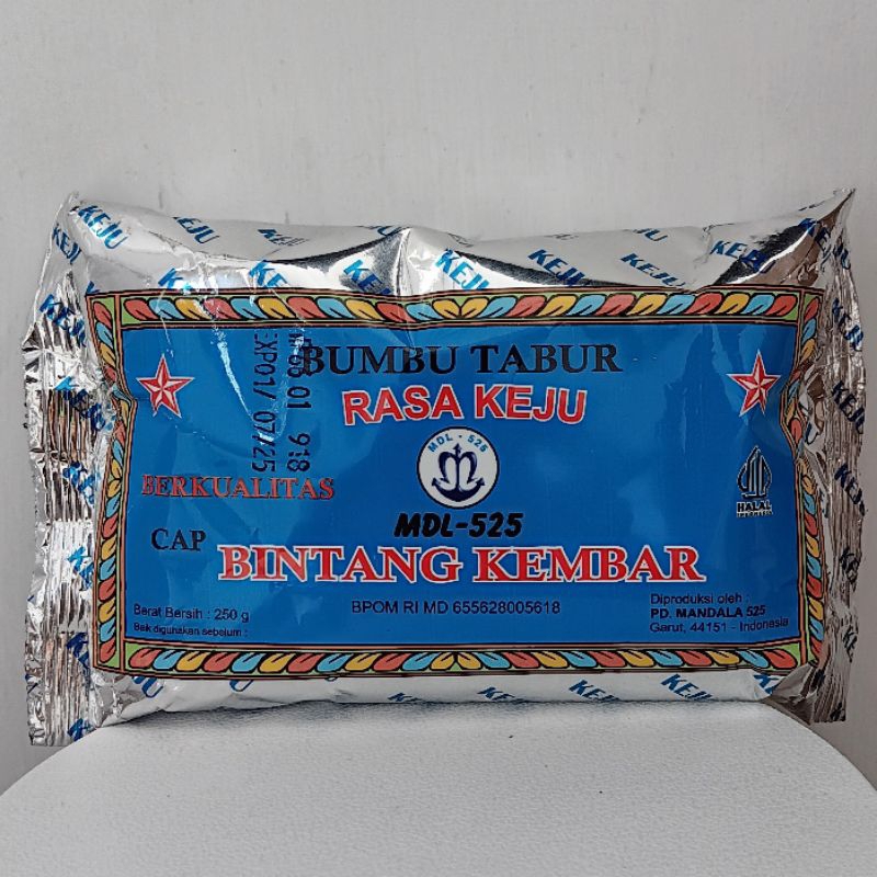 

Bumbu Tabur Penyedap | Rasa Keju Cap Bintang Kembar Kemasan 250g