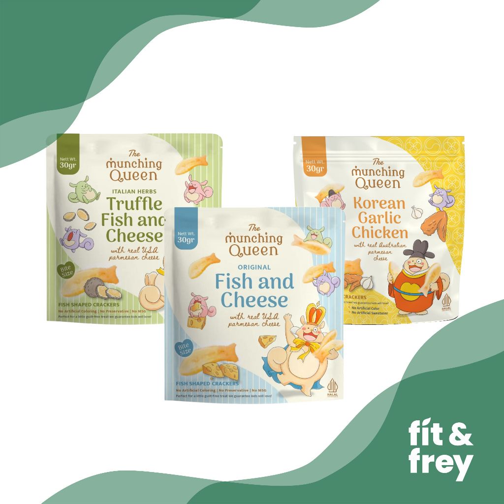 

MUNCHING QUEEN Fish and Cheese Chips - Truffle - Cemilan Kerupuk Anak - Snack No Msg