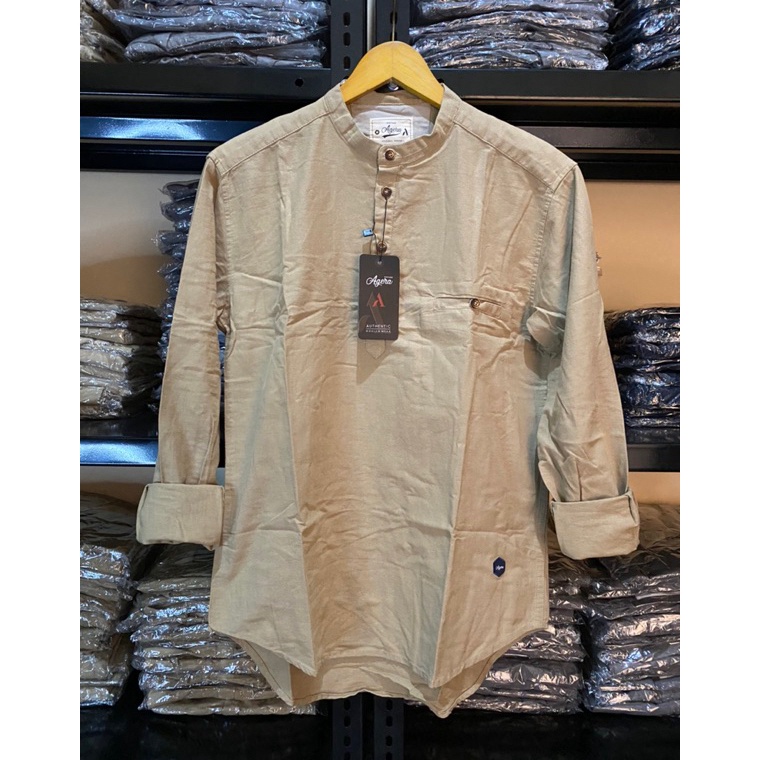 55NEW STOCK BEST SELLER baju muslim kemko kemeja semi koko pria dewasa lengan panjang harley rabbani