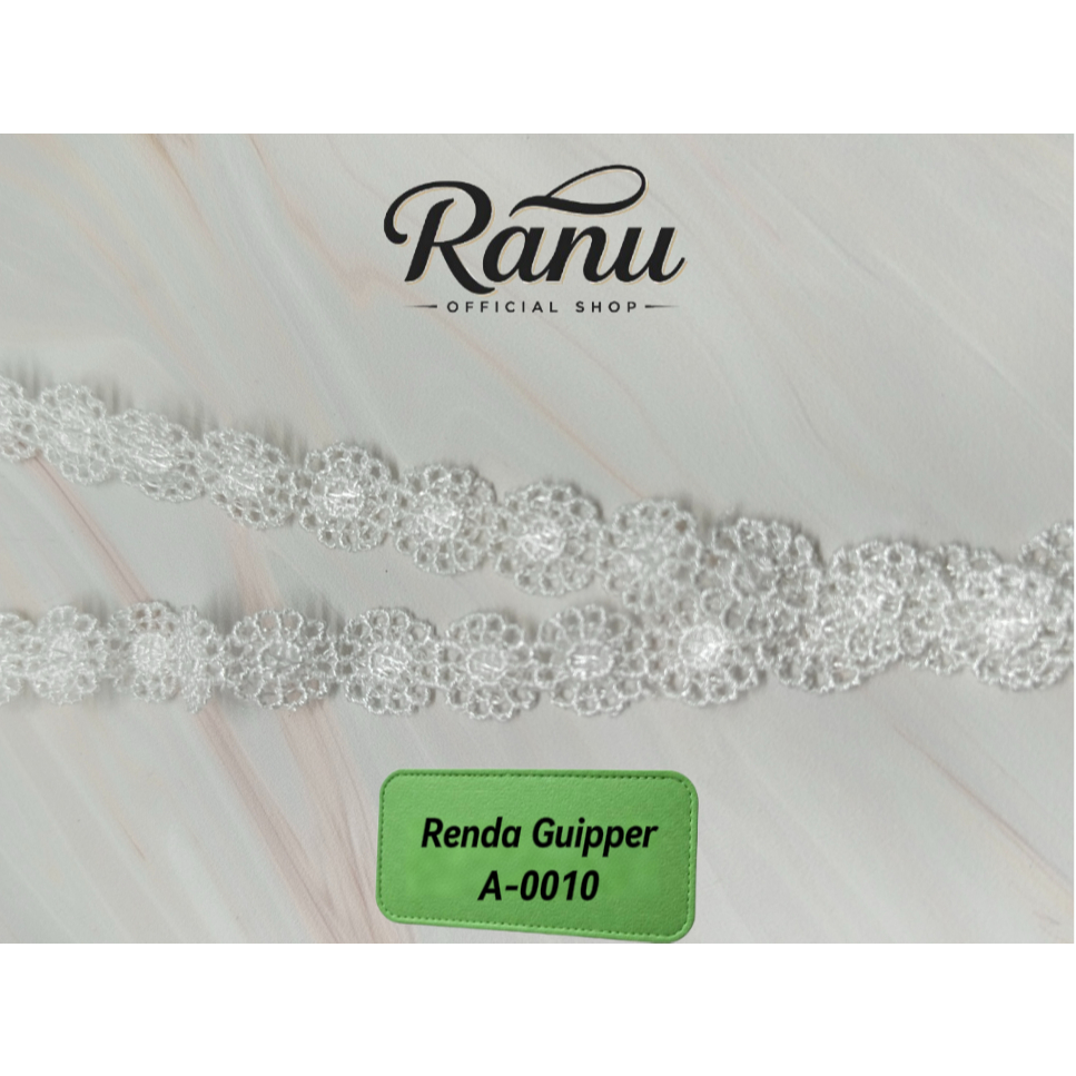 RANU RENDA GIPER BORDIR - RENDA TULLE - RENDA BUNGA MELATI ( harga = 30rb/roll)