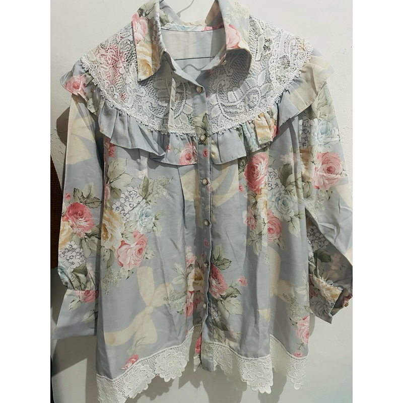 Atasan Meijiwang renda ori