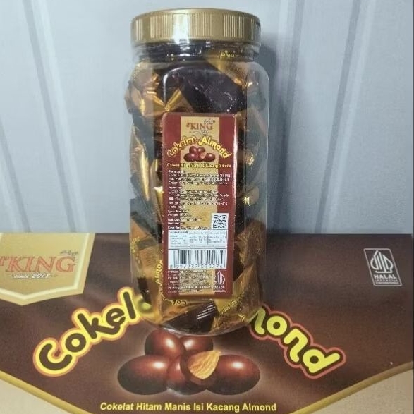 

Cokelat Almond D'king 1 Toples (isi 40 butir coklat)