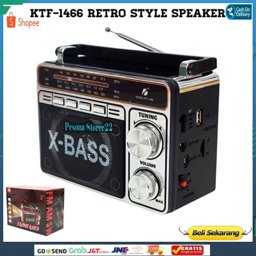 Radio x bass kts 1466 Radio digital Classic FM Radio digital Super Bass terbaru