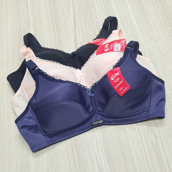 Golden Nick - Bra Sport Bahan Glossy Merek Goldennick Tanpa Kawat Busa Tipis BH K380