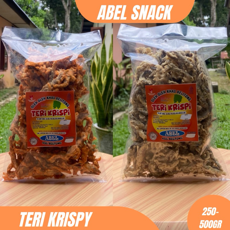

ABEL Teri crispy Super neto 250-500 (No 1 DI BELITUNG)varian rasa original dan balado