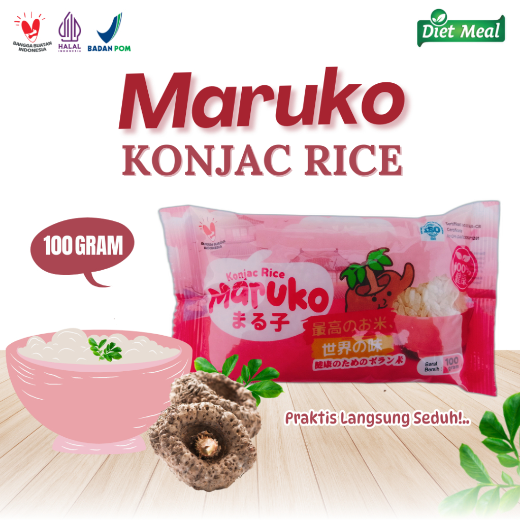 

Beras Porang Premium MARUKO kemasan 100 gram sudah BPOM