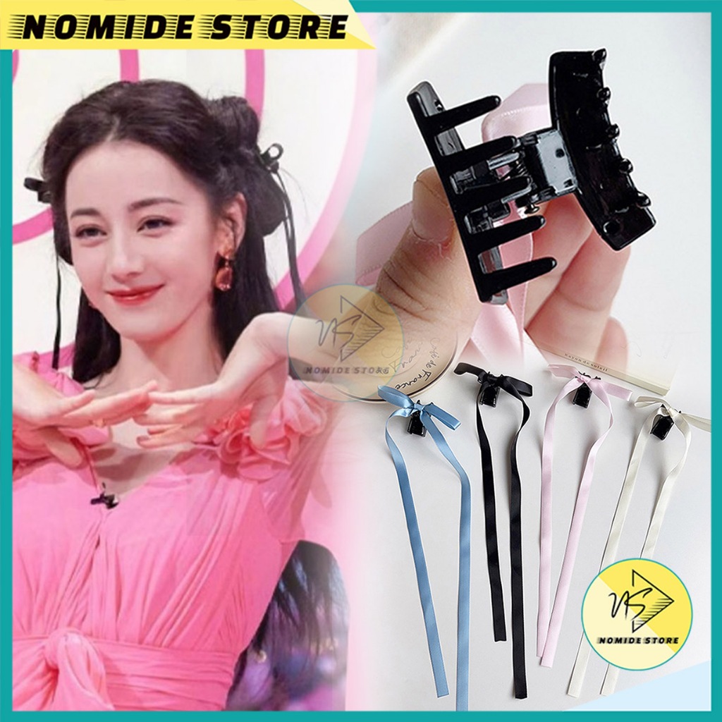 Jepit Rambut Korea Wanita Pita Panjang Twist Braid Satin Fashion Korea Aksesoris Rambut Kekinian