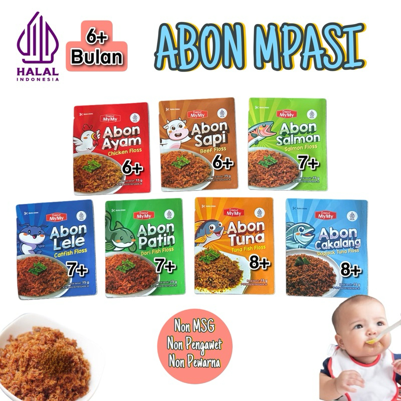 

NF- Abon MPASI BB Booster Bayi NON MSG Anti GTM Abon Bayi Anak 6+ 8+ Ayam Sapi Tuna Lele Teri Babyteri
