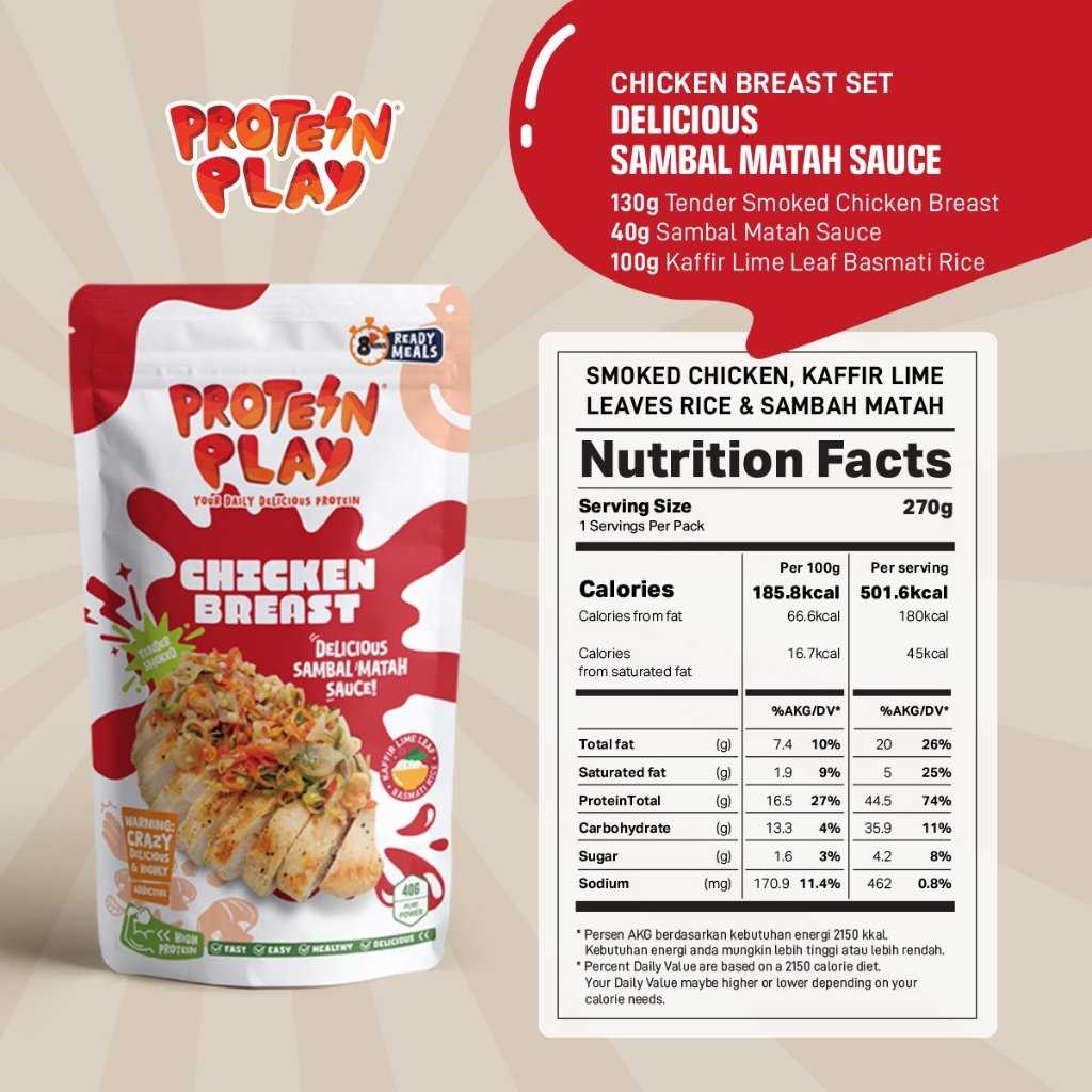 

Protein Play Chicken Sambal Matah Set