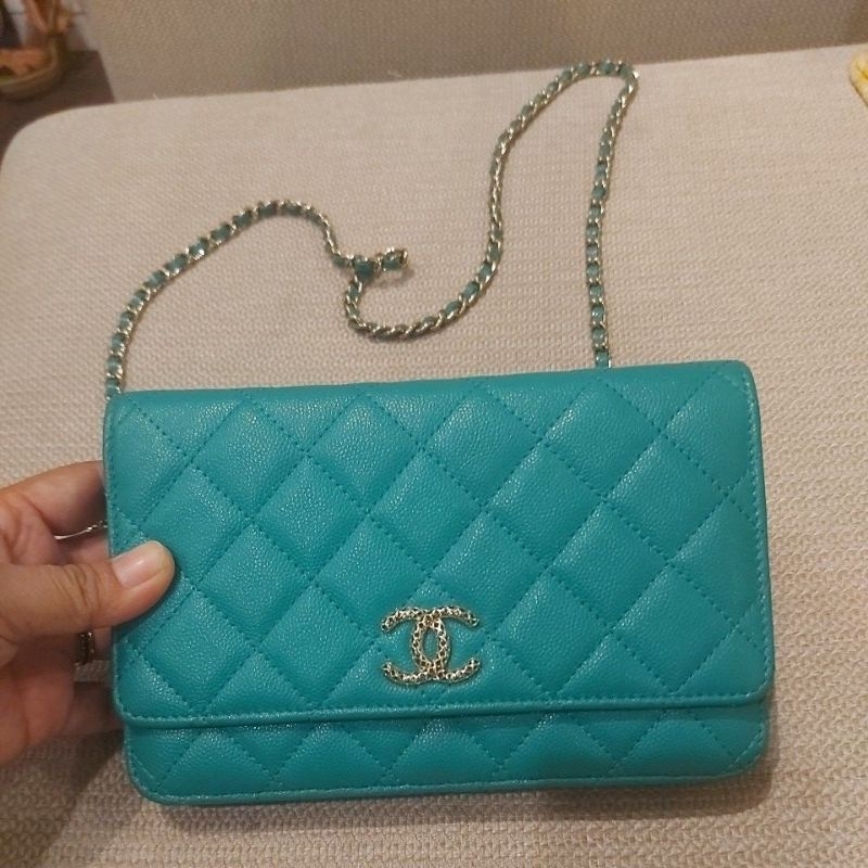preloved chanel woc turqouise