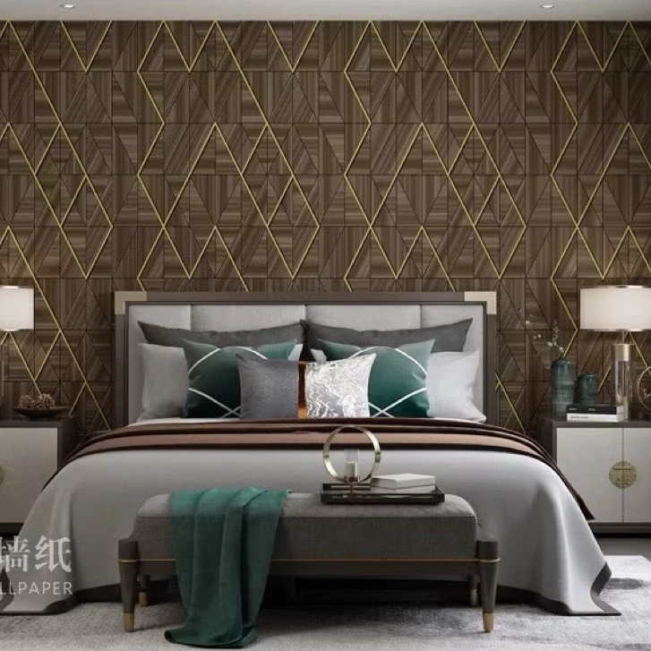 WALLPAPER STIKER DINDING KRAMIK COKLAT BARU