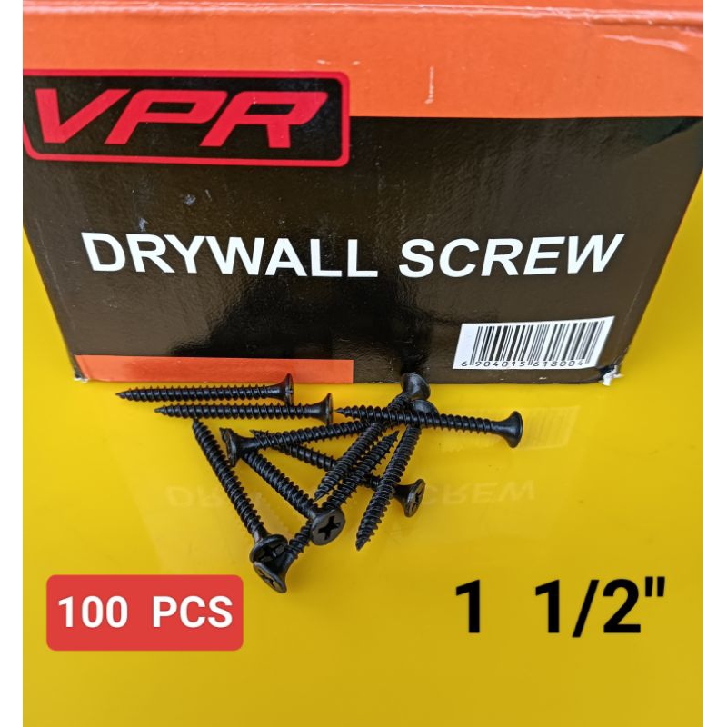 (100 Pcs) PAKU SEKRUP 1 1/2" IN SEKRUP 4 CM SEKRUP GYPSUM KAYU DLL PAKU SKRUP SEKRUP 6×1 1/2" SEKRUP