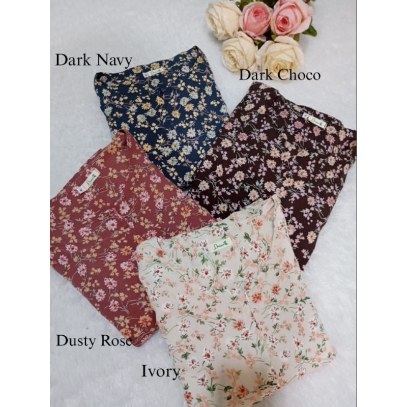 gamis susun rayon motif premium, homedress Rempel 3 premium,