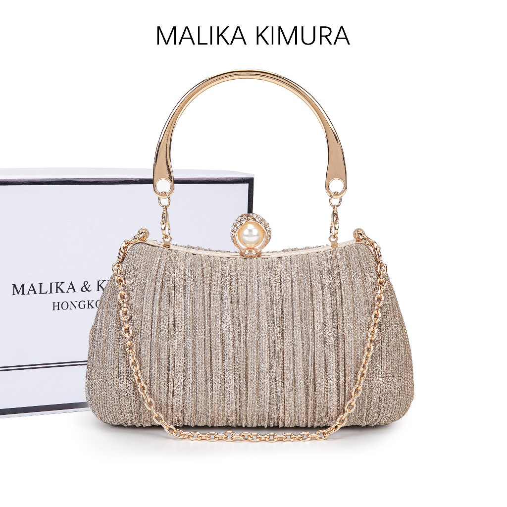 MALIKA KIMURA - Clutch Wanita Pesta Tas Kondangan Wanita Elegan Tas Undangan Wanita Pesta Tas Rantai