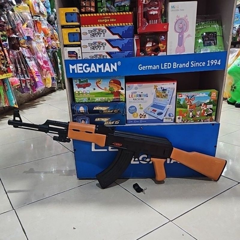 mainan pistol tembakan gun ak47