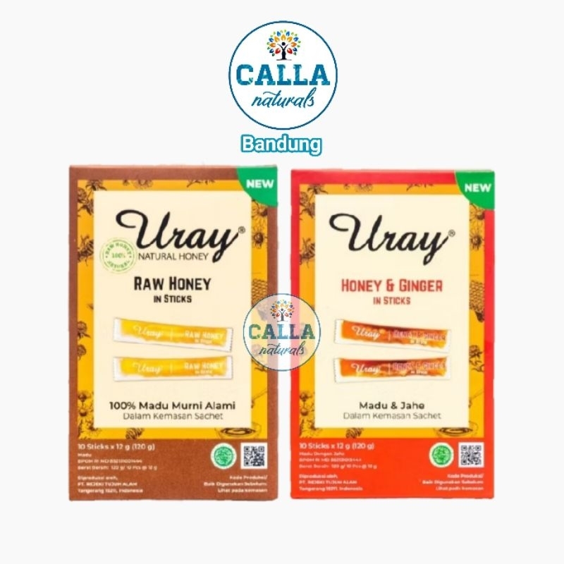 

(1 box/12 stik) MADU URAY SACHET | GINGER RAW HONEY IN STICK | MADU MURNI | MADU HUTAN ALAMI