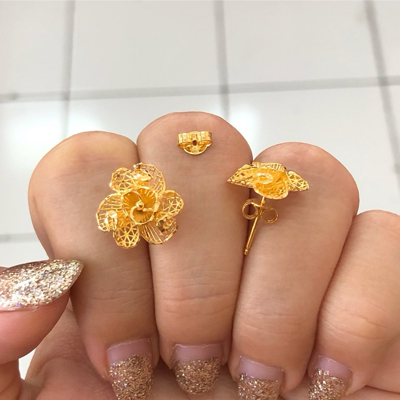 R7- GIWANG BUNGA EDELWEISS UBS 1.9GR KADAR 375 ULIR EMAS