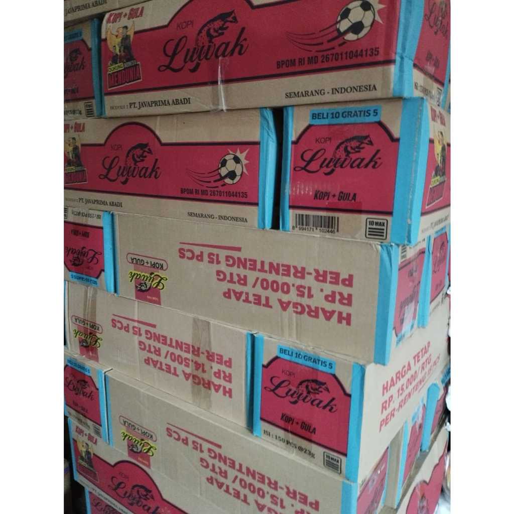 

Kopi Luwak Hitam + gula Kemasan 25gr /Scahet/Renceng 1dus Isi 10rtng
