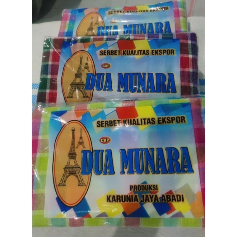 serbet makan DUA MENARA JUMBO 60cmx 60cm / serbet makan lusinan 12pcs / serbet makan original
